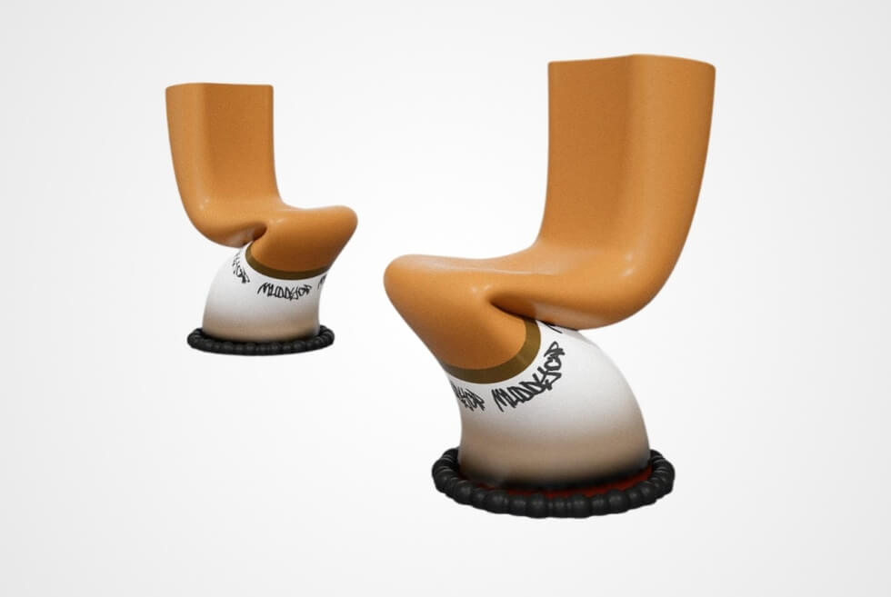 Muddycap Turns A Cigarette Butt Into A Sculptural Chair
