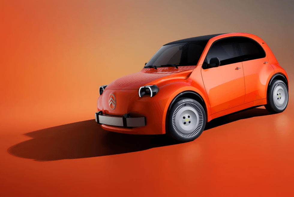 Citroën 2 CV Concept electric car at the 2026 Paris Motor Show